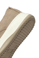 Men's Beige Lace-Up Chunky Sole Suede Leather Casual Shoes | Derimod