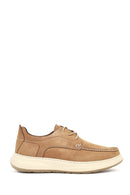 Men's Mink Color Lace-Up Chunky Sole Nubuck Leather Casual Shoes | Derimod