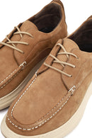 Men's Mink Color Lace-Up Chunky Sole Nubuck Leather Casual Shoes | Derimod
