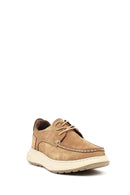 Men's Mink Color Lace-Up Chunky Sole Nubuck Leather Casual Shoes | Derimod