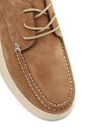 Men's Mink Color Lace-Up Chunky Sole Nubuck Leather Casual Shoes | Derimod