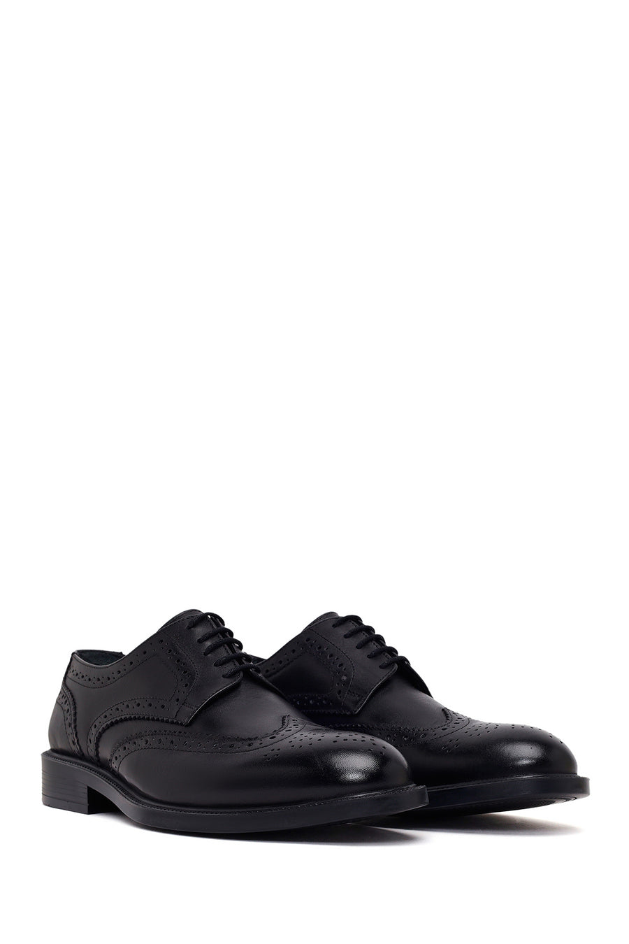 Male Black Lace-up Leather Classic Shoes