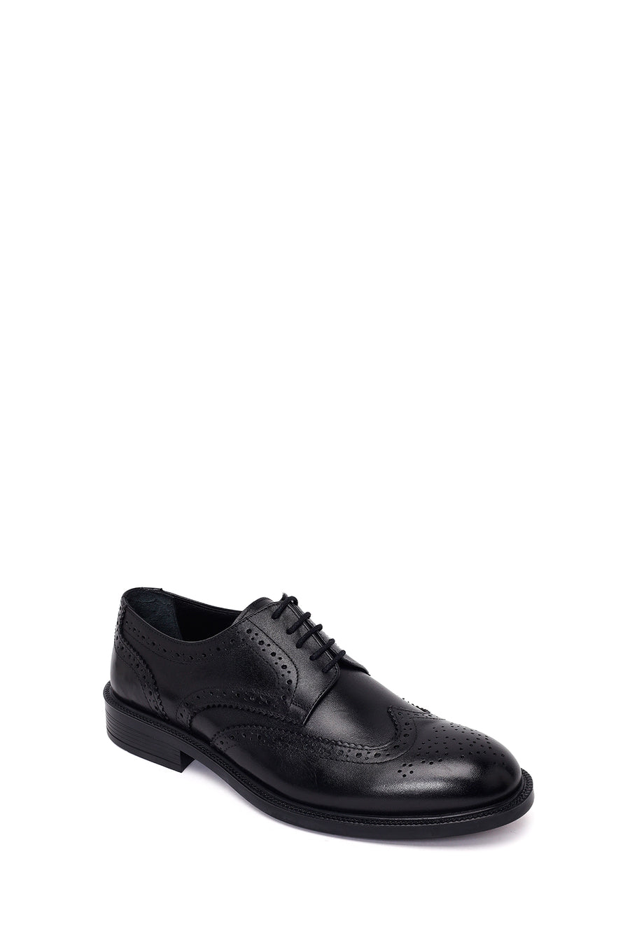 Male Black Lace-up Leather Classic Shoes