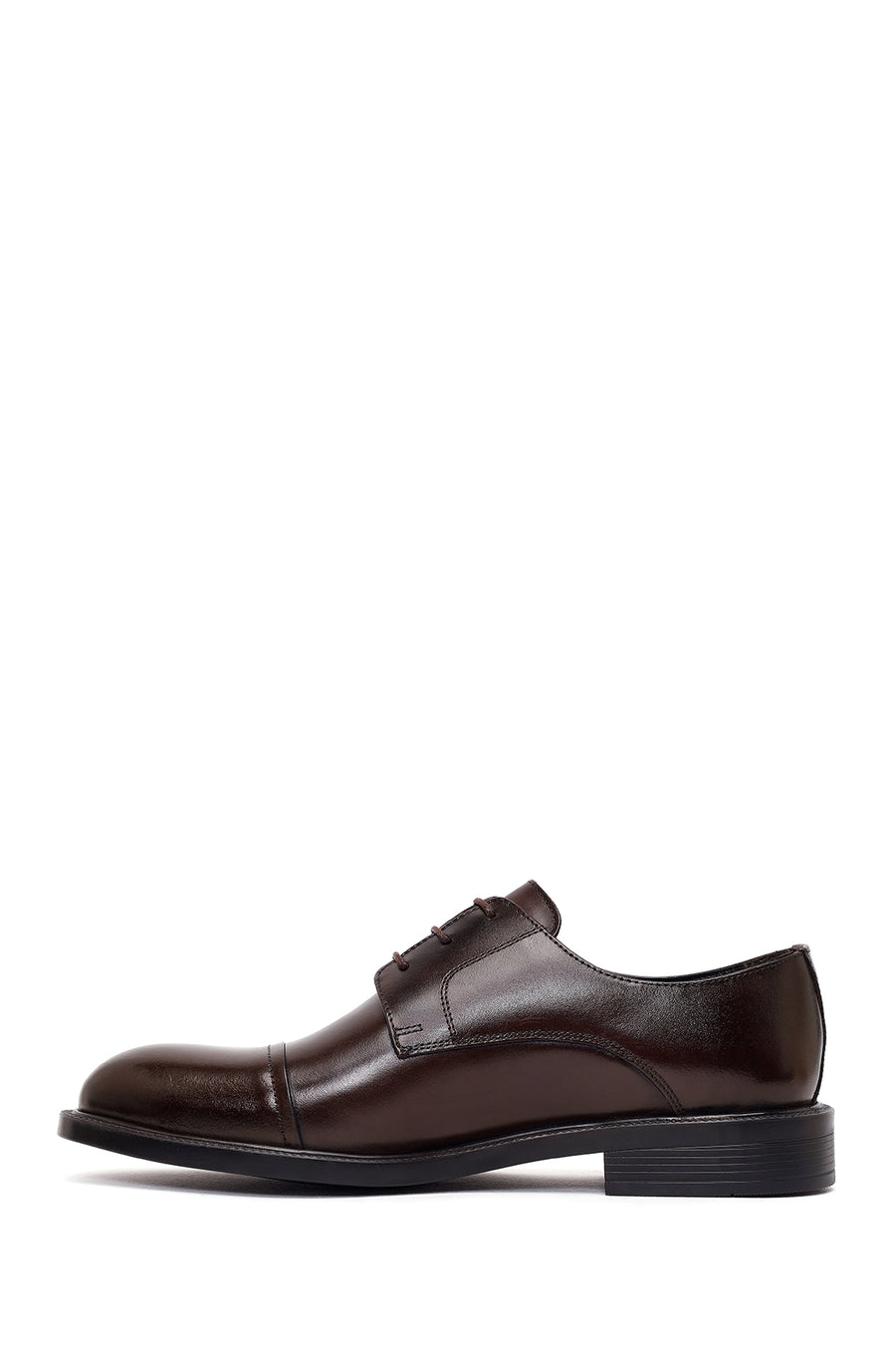 Male Brown Lace-Up Leather Classic Shoes