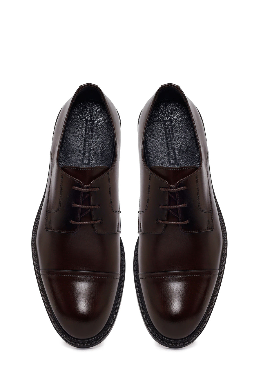 Male Brown Lace-Up Leather Classic Shoes