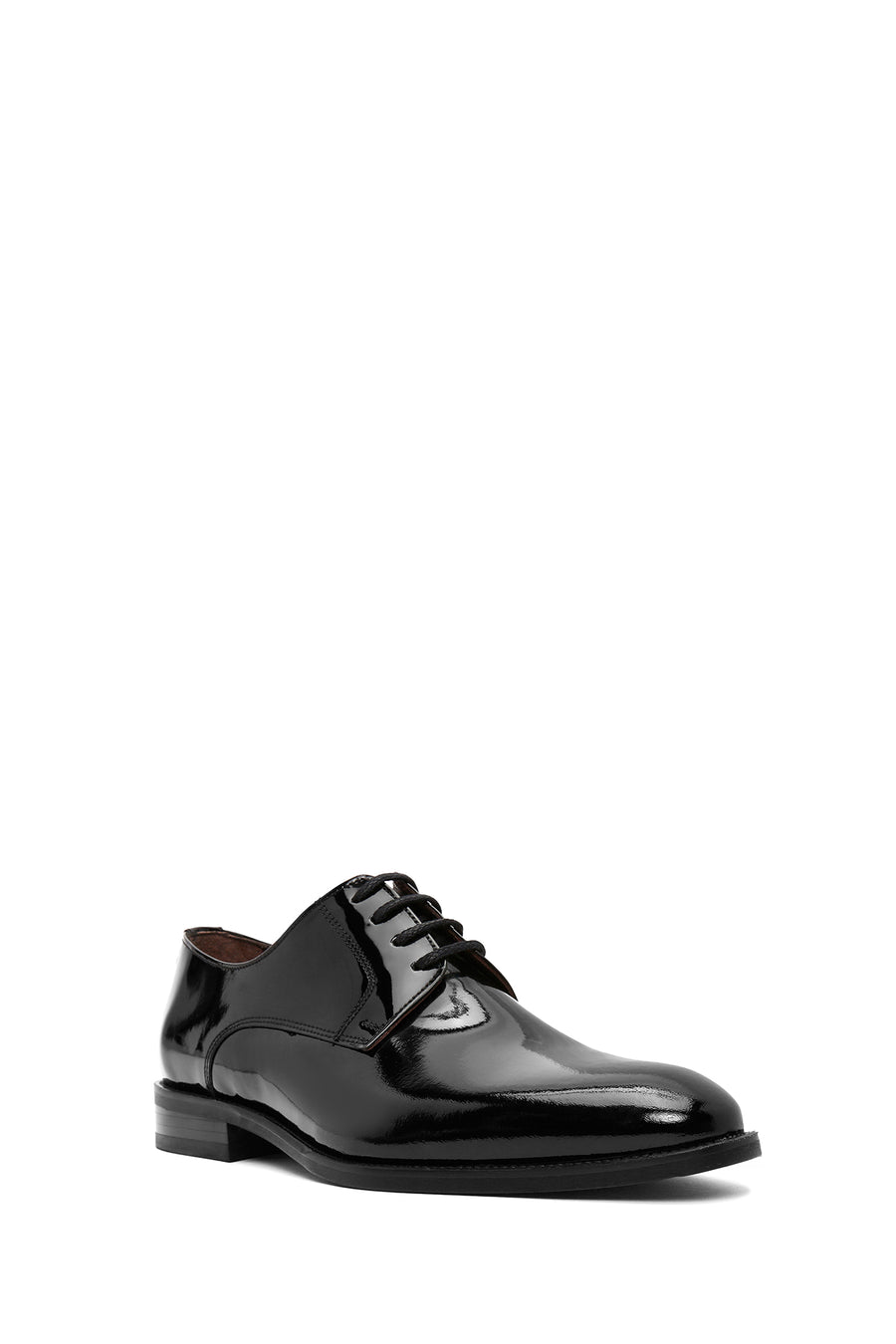 Men's Black Laced Patent Leather Classic Shoes