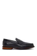 Men's Black Leather Loafer | Derimod