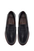 Men's Black Leather Loafer | Derimod