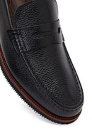 Men's Black Leather Loafer | Derimod