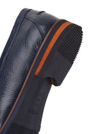 Men's Navy Blue Leather Loafer | Derimod