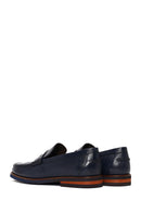 Men's Navy Blue Leather Loafer | Derimod