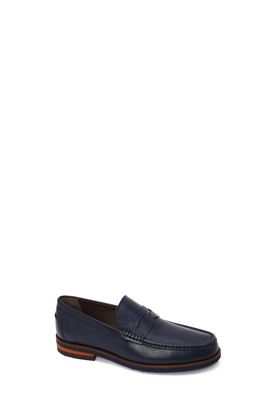 Men's Navy Blue Leather Loafer