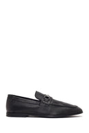 Men's Black Buckle Leather Casual Loafer | Derimod