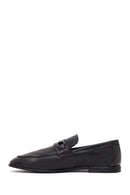 Men's Black Buckle Leather Casual Loafer | Derimod