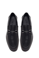 Men's Black Buckle Leather Casual Loafer | Derimod