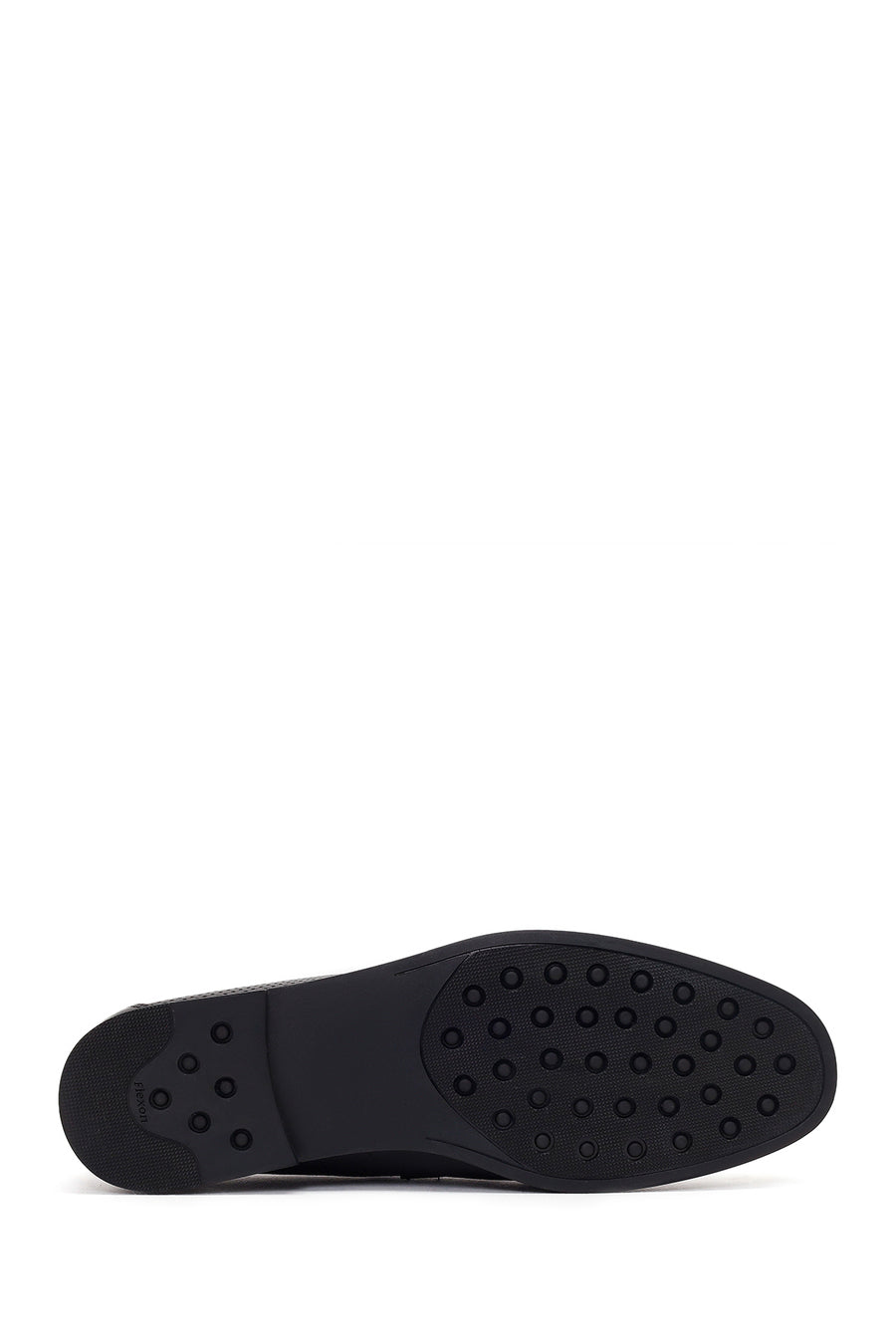 Men's Black Buckle Leather Casual Loafer