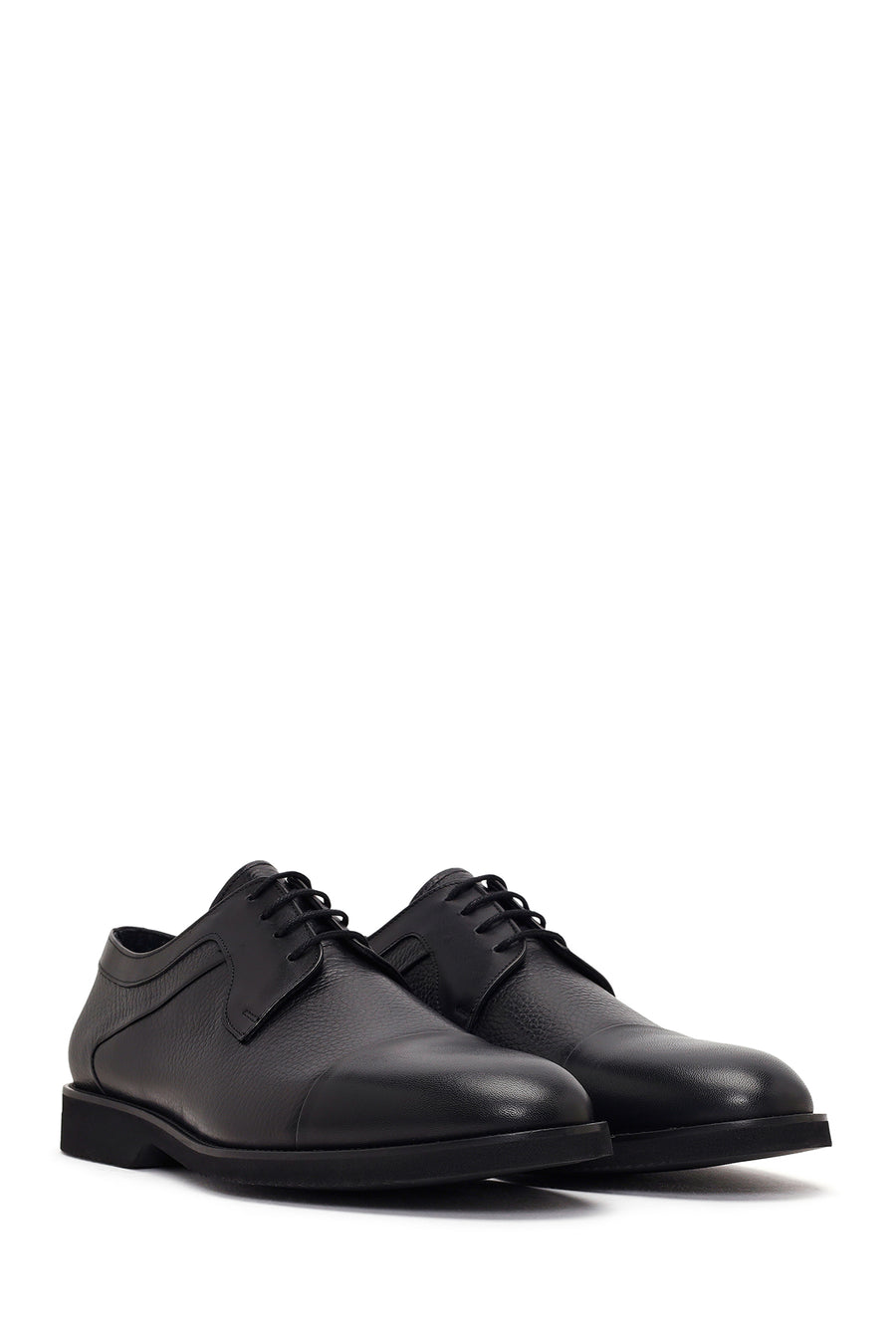 Men's Black Lace-up Leather Casual Shoes