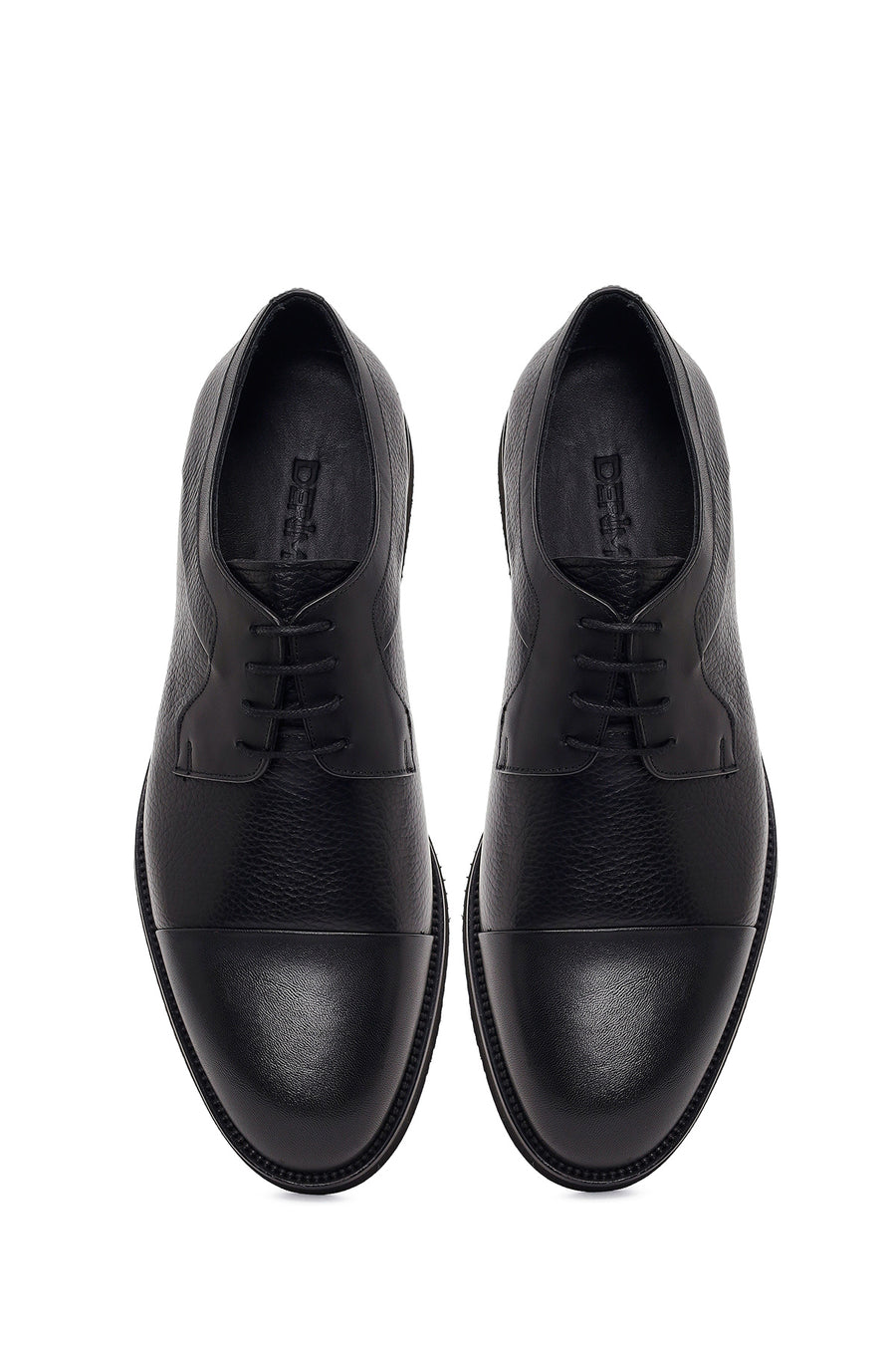 Men's Black Lace-up Leather Casual Shoes