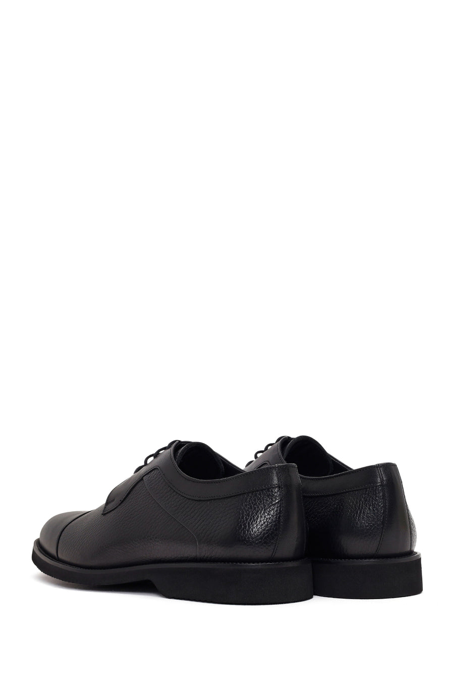 Men's Black Lace-up Leather Casual Shoes