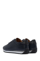 Men's Navy Blue Lace-up Leather Casual Sneaker | Derimod