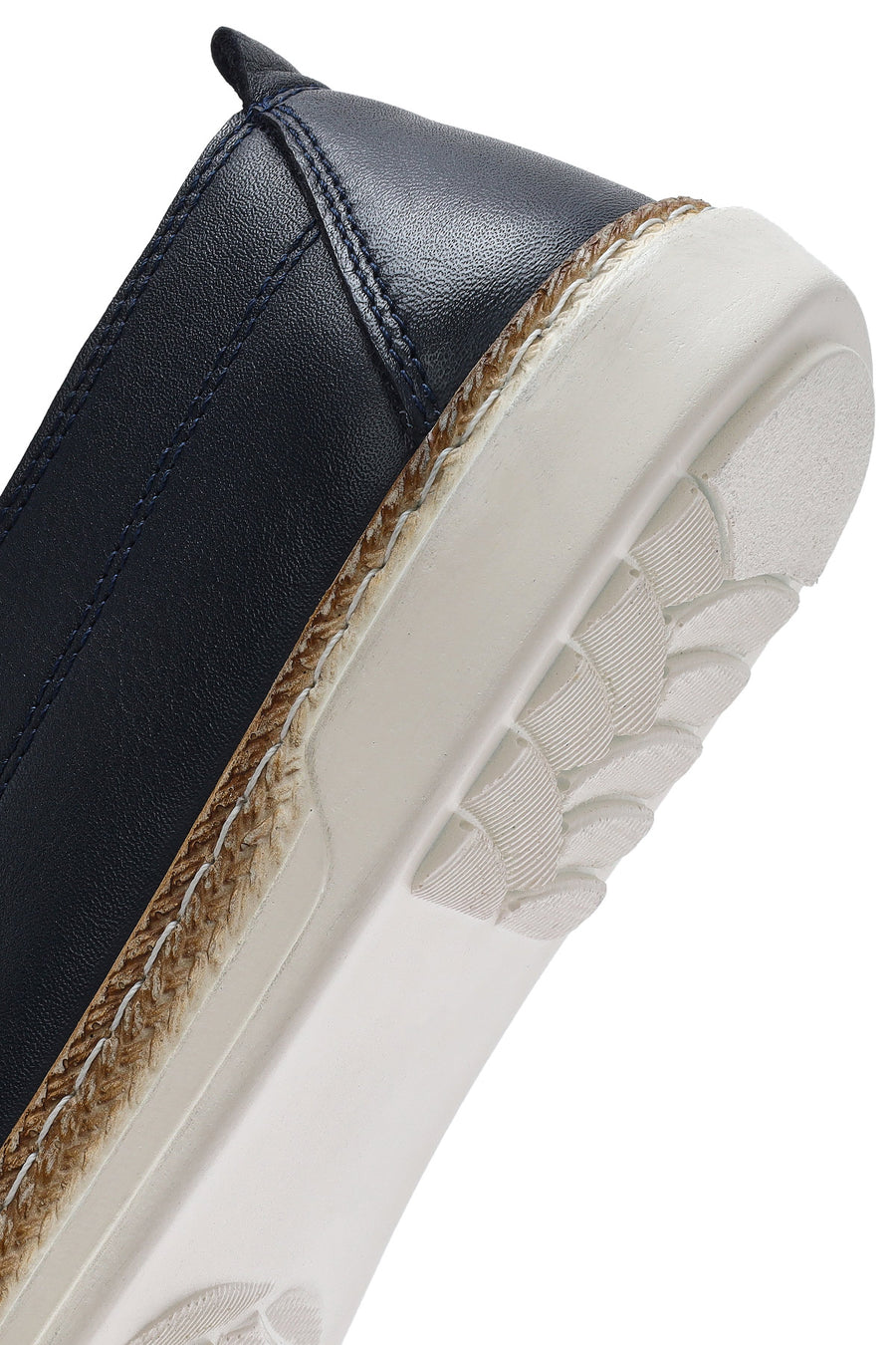 Men's Navy Blue Lace-up Leather Casual Shoes