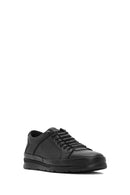 Men's Black Lace-up Leather Sneaker | Derimod