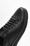 Men's Black Lace-up Leather Sneaker | Derimod