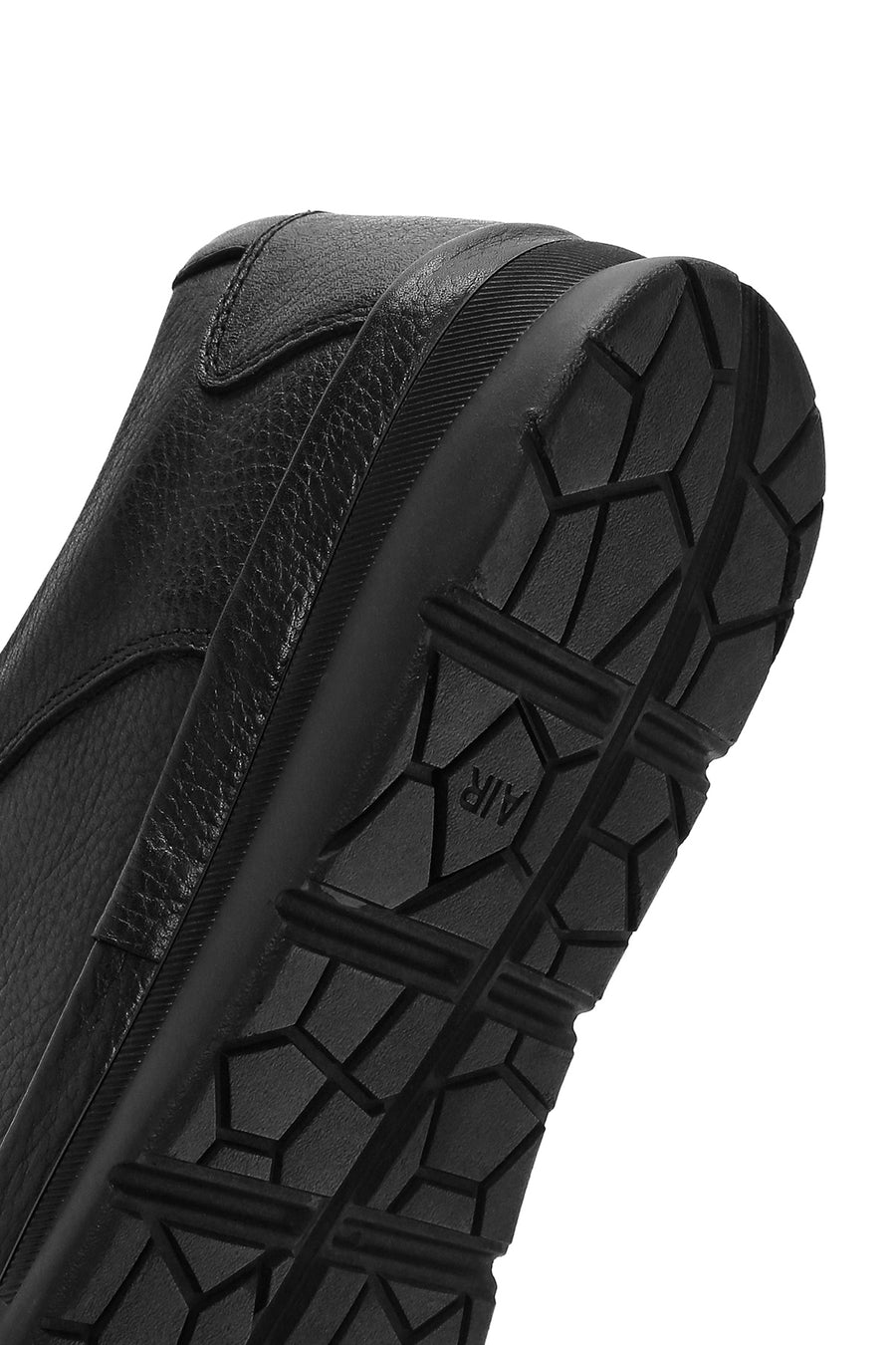 Men's Black Lace-up Leather Sneaker