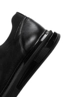 Erkek Siyah Bağcıklı Kalın Tabanlı Deri Sneaker | Derimod
