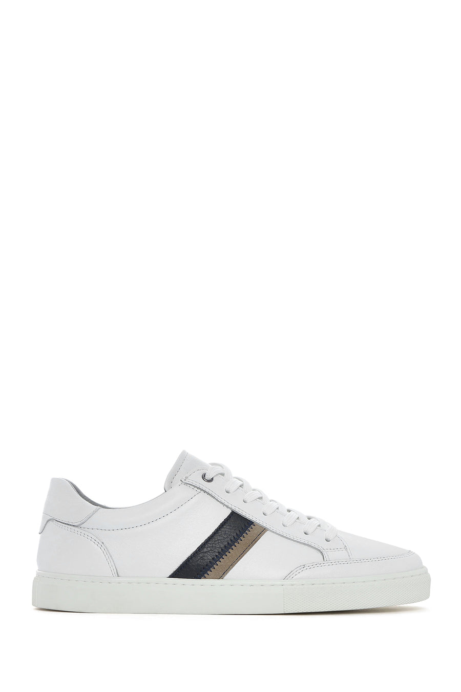 Erkek Beyaz Bağcıklı Deri Sneaker 26SFD674618 | Derimod