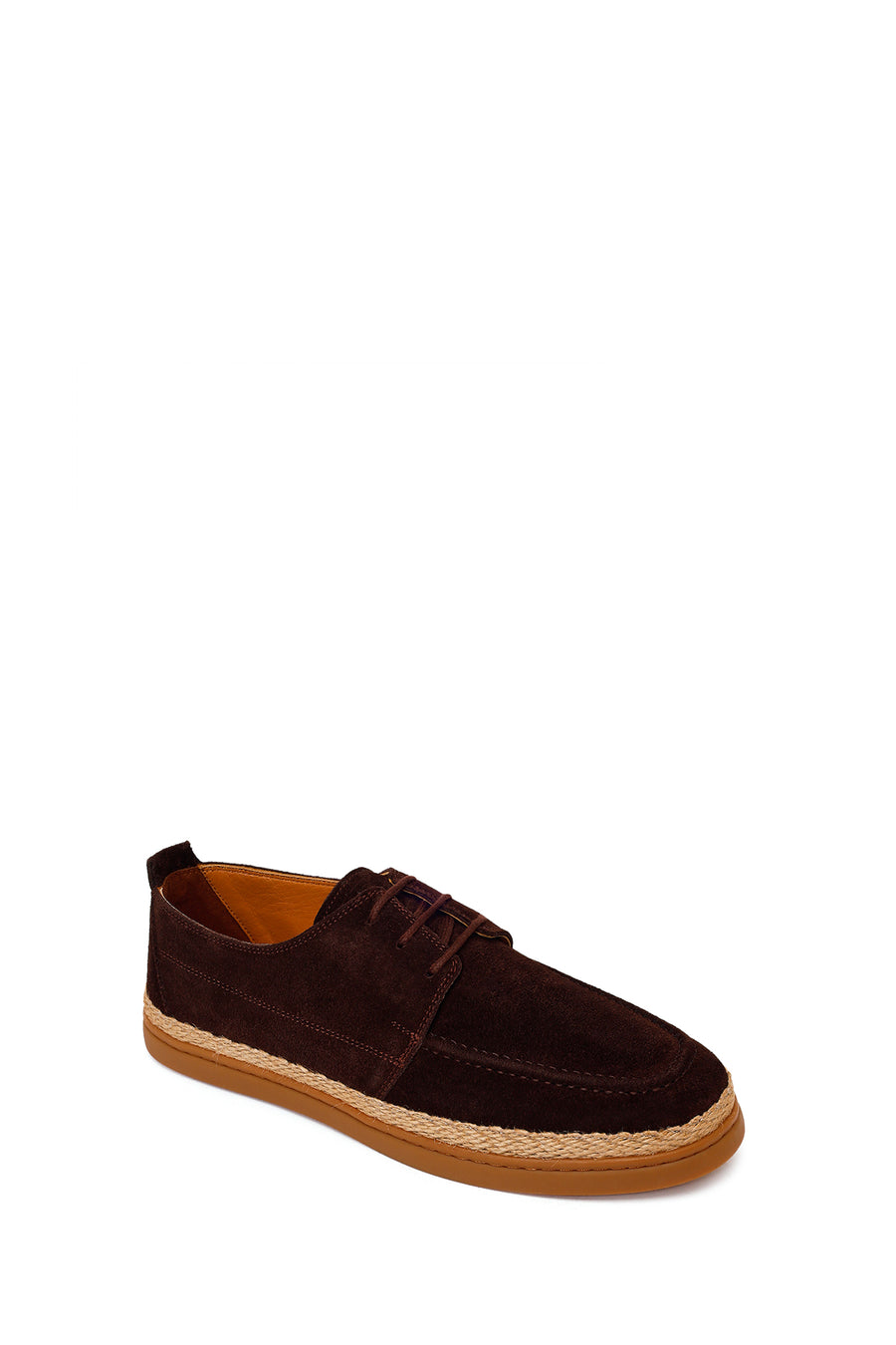Men's Brown Lace-Up Suede Leather Casual Shoes