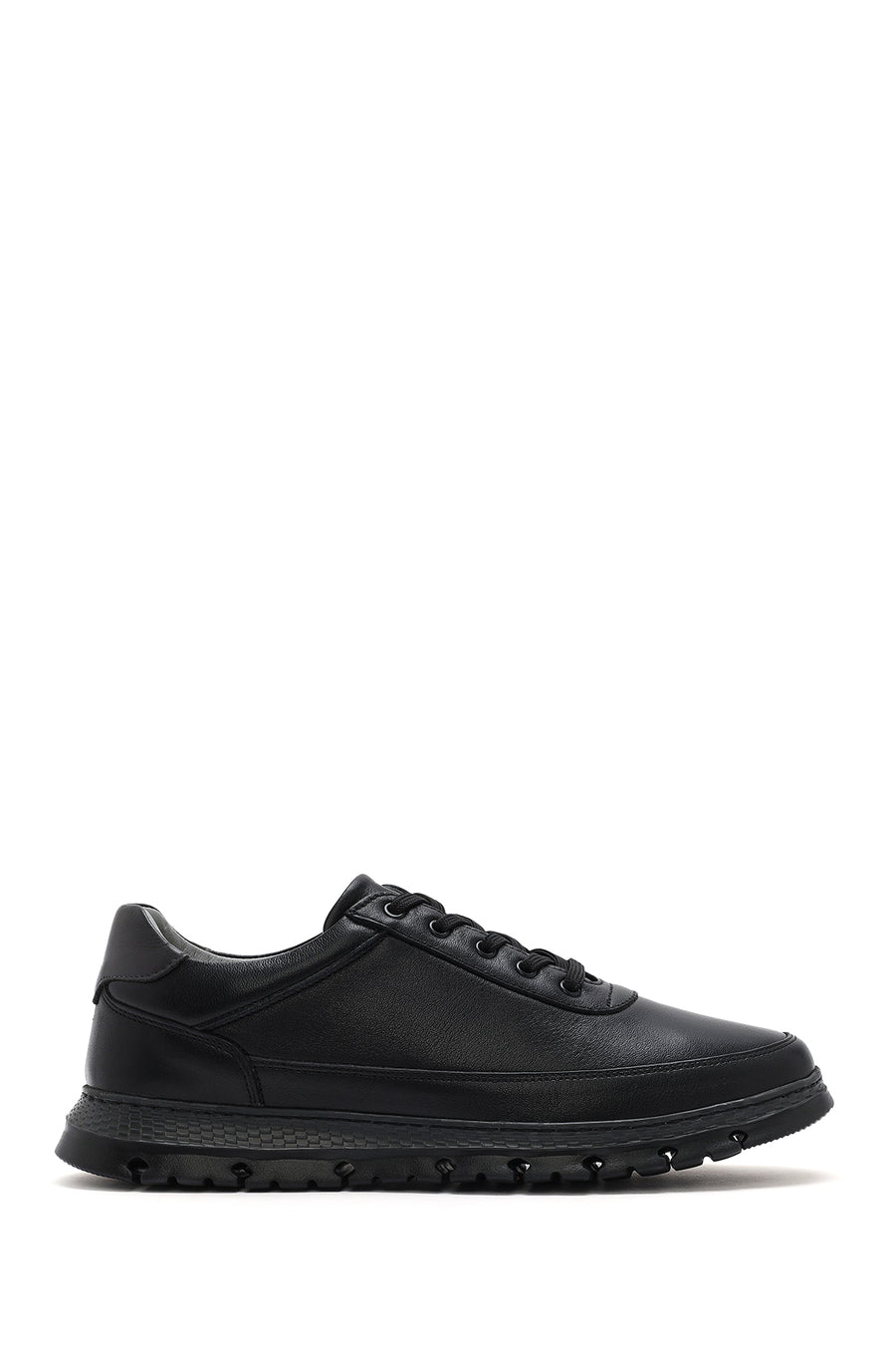 Erkek Siyah Bağcıklı Deri Sneaker 26SFD674918 | Derimod
