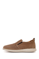 Male Beige Thick-Soled Nubuck Leather Comfort Loafer | Derimod