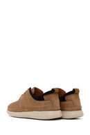 Men's Beige Lace-Up Chunky Sole Nubuck Leather Casual Shoes | Derimod