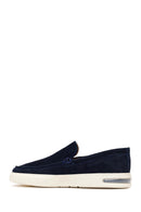 Male Navy Thick-Soled Suede Loafer | Derimod