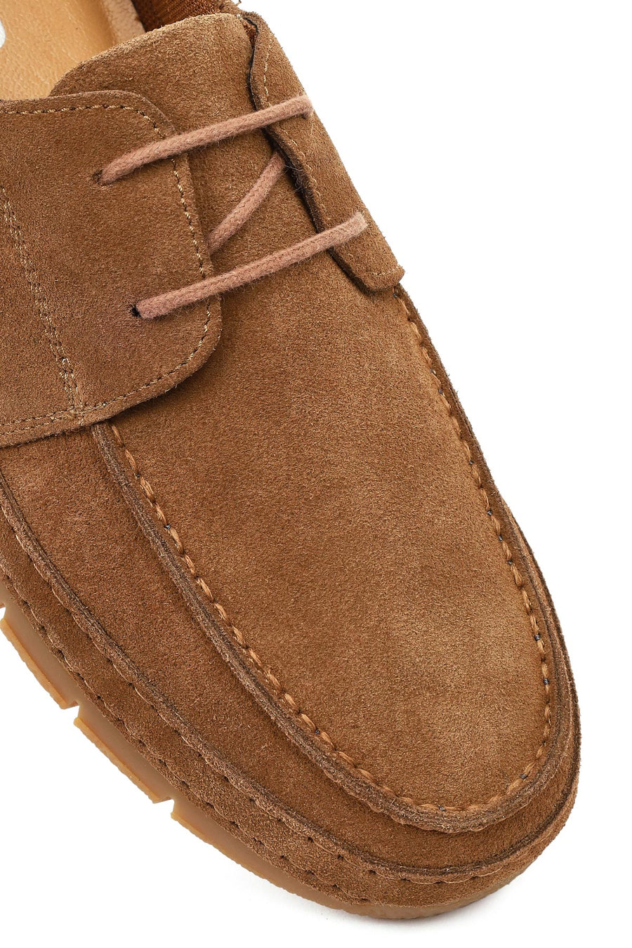 Men's Brown Lace-Up Suede Leather Casual Shoes