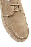 Men's Beige Lace-up Suede Leather Casual Shoes | Derimod