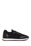 Erkek Siyah Bağcıklı Kumaş Sneaker | Derimod
