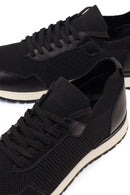 Erkek Siyah Bağcıklı Kumaş Sneaker | Derimod