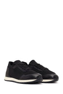 Erkek Siyah Bağcıklı Kumaş Sneaker | Derimod