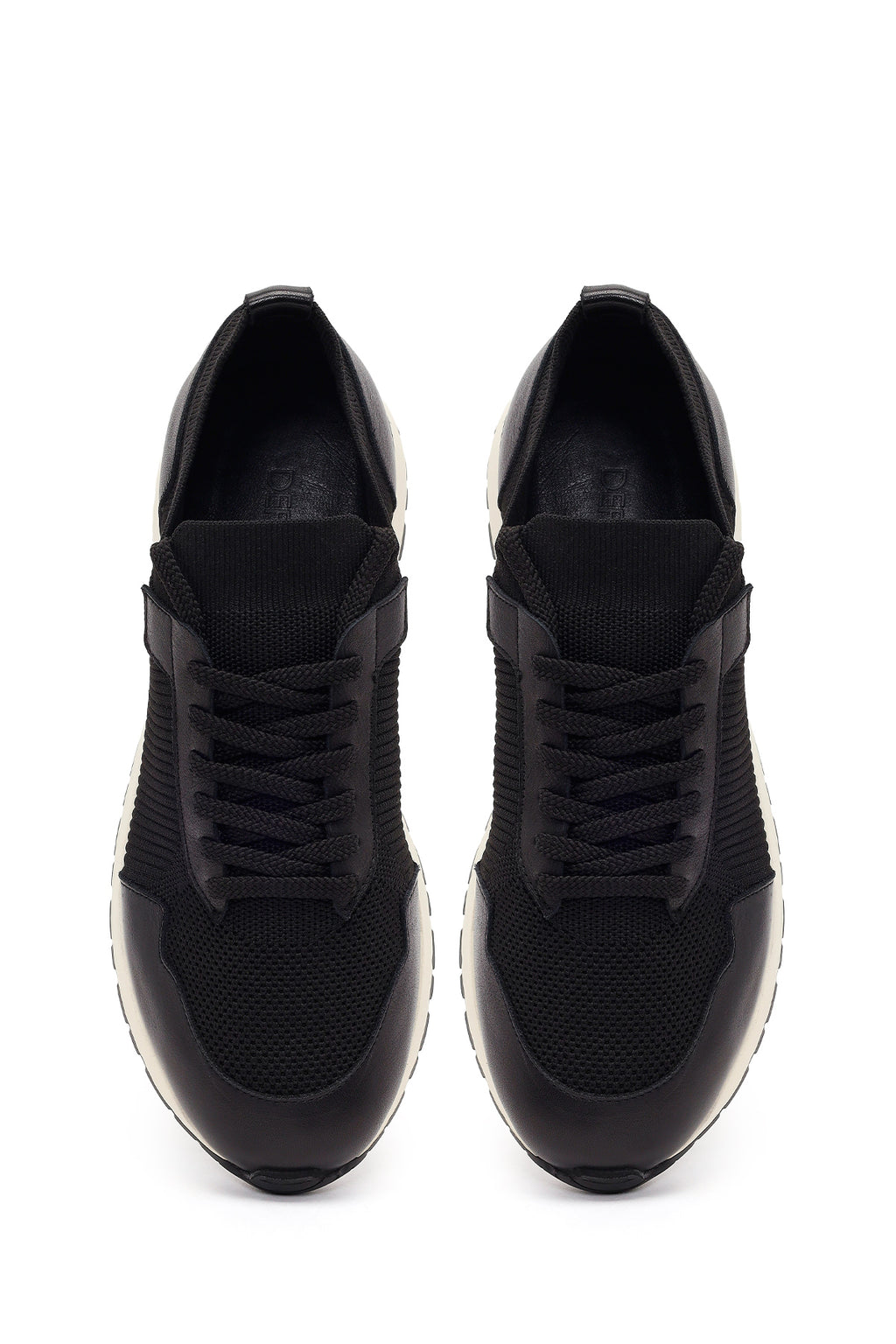 Erkek Siyah Bağcıklı Kumaş Sneaker