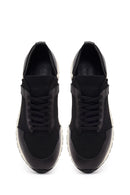 Erkek Siyah Bağcıklı Kumaş Sneaker | Derimod