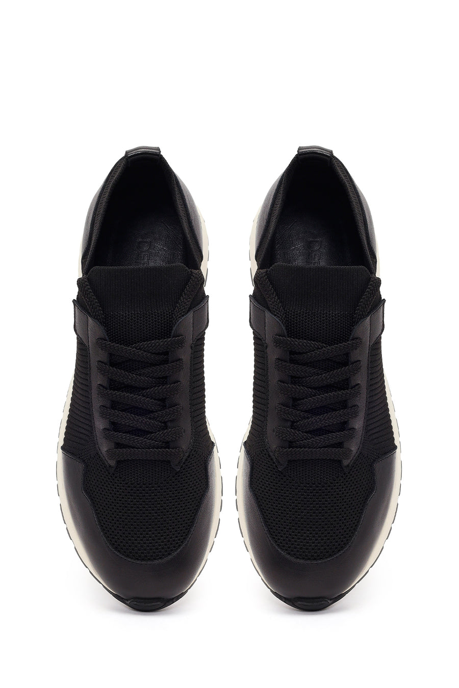 Erkek Siyah Bağcıklı Kumaş Sneaker