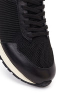 Erkek Siyah Bağcıklı Kumaş Sneaker | Derimod