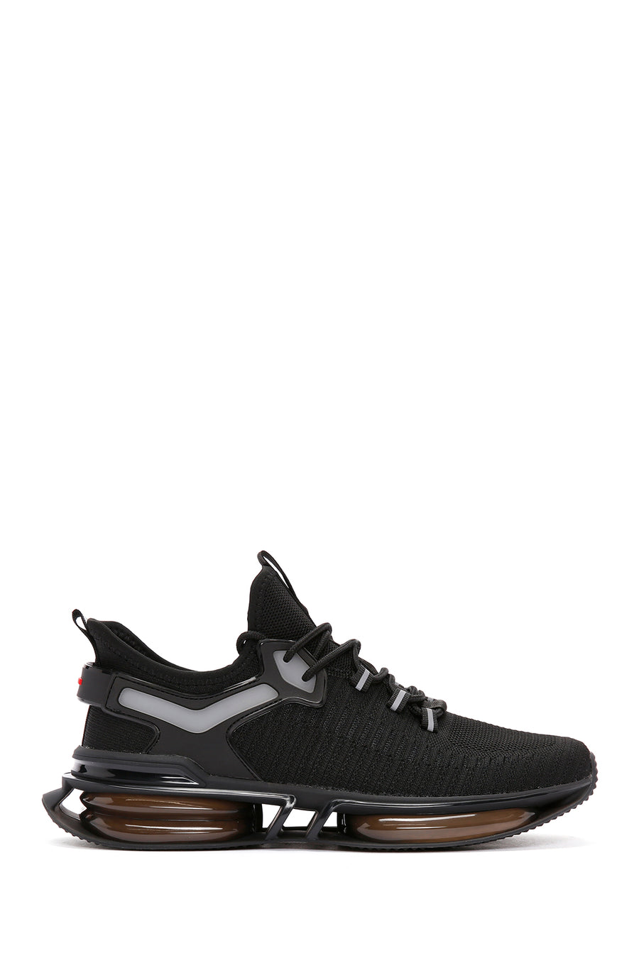 Derimod Zero Erkek Siyah Bağcıklı Kalın Tabanlı Kumaş Sneaker 26SFD69116F | Derimod