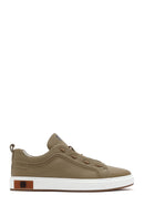 Erkek Bej Deri Sneaker | Derimod