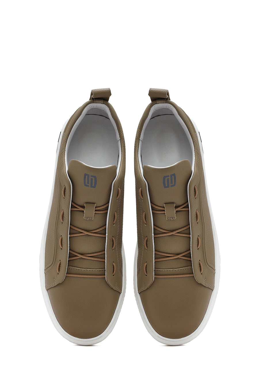 Erkek Bej Deri Sneaker