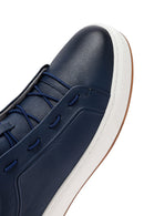 Erkek Lacivert Deri Sneaker | Derimod