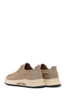 Derimod Zero Male Beige Lace-Up Thick-Soled Fabric Casual Shoe | Derimod