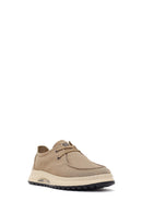 Derimod Zero Male Beige Lace-Up Thick-Soled Fabric Casual Shoe | Derimod